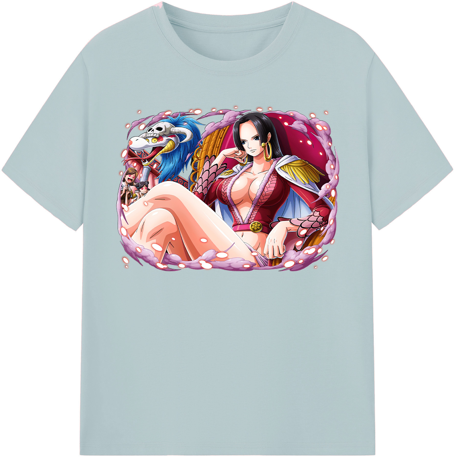 ワンピース ボア・ハンコック ONE PIECE Boa·Hancock 綿100％半袖Tシャツ（フロントプリント）